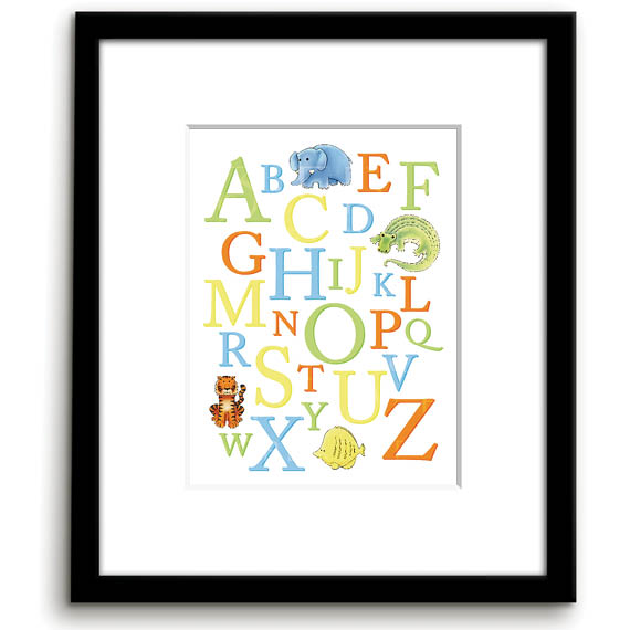 Colourful Animals Alphabet Poster